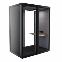 Akoestische-Werkplek-VOX201-Zwart-Voorraad-Model-tafelblad-75cm-Achterkant