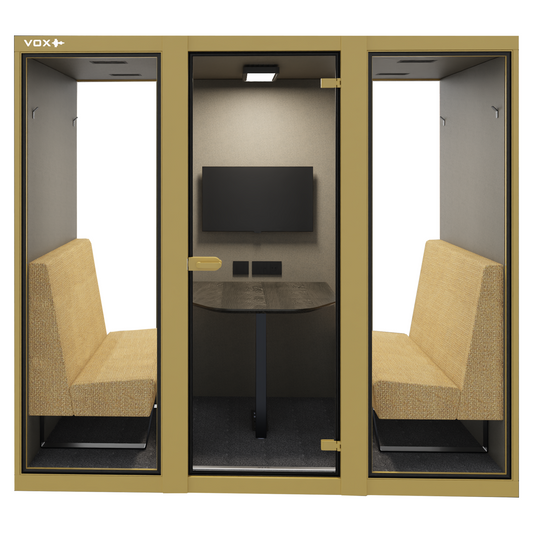 Akoestische-vergaderruimte-VOX301-Goud-Large-Vergaderbox