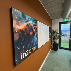 Akoestische whiteboard wandpaneel Nyink magnetisch vergaderen zijaanzicht