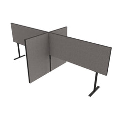 Akoestische bureauschermen – Aluminium X-Opstelling