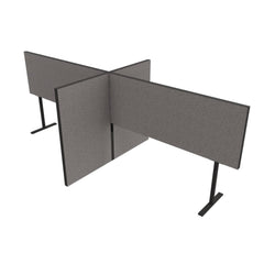 Akoestische bureauschermen – Aluminium X-Opstelling