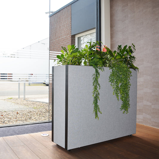 Akoestische verrijdbare plantenbakken voor op kantoor.