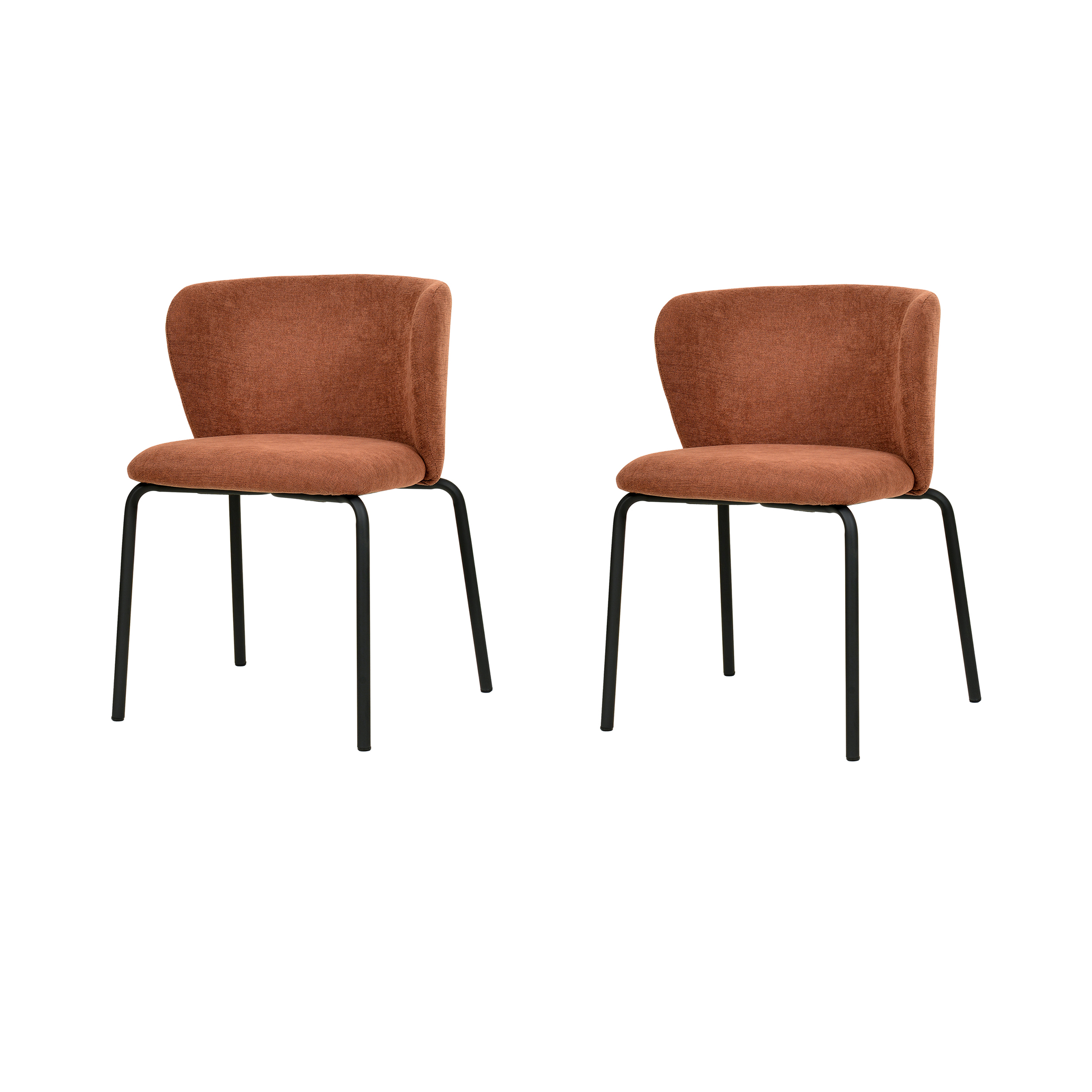 Break Stoelen Set van 2 stuks Bruin-Rood