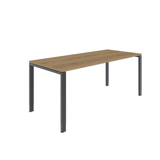 in hoogte verstelbaar bureau carré Huislijn zwart eiken