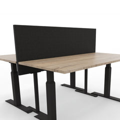 Bureauscheidingswand, bureaudivider op een 60cm hoge poot in het zwart (zwart).