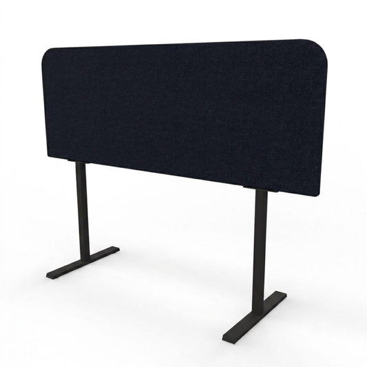 Akoestische bureaudivider afgeronde hoek Nyink Bureauschermen Select Kantoormeubelen.