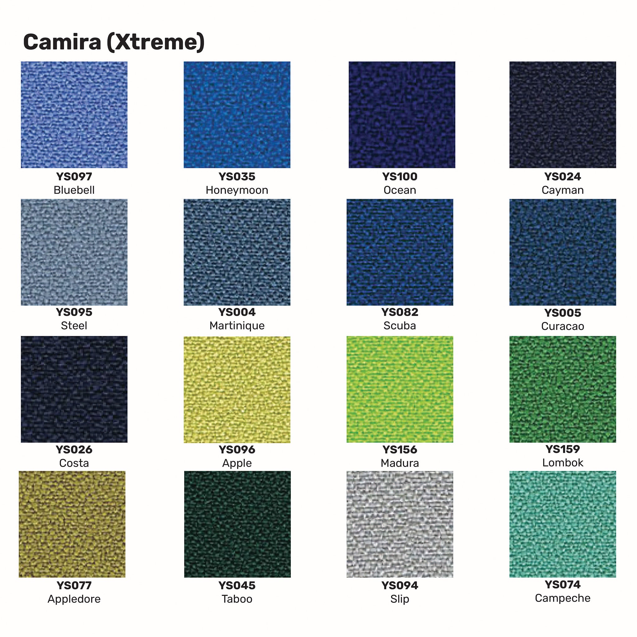 Stoffenkaart Camira Xtreme