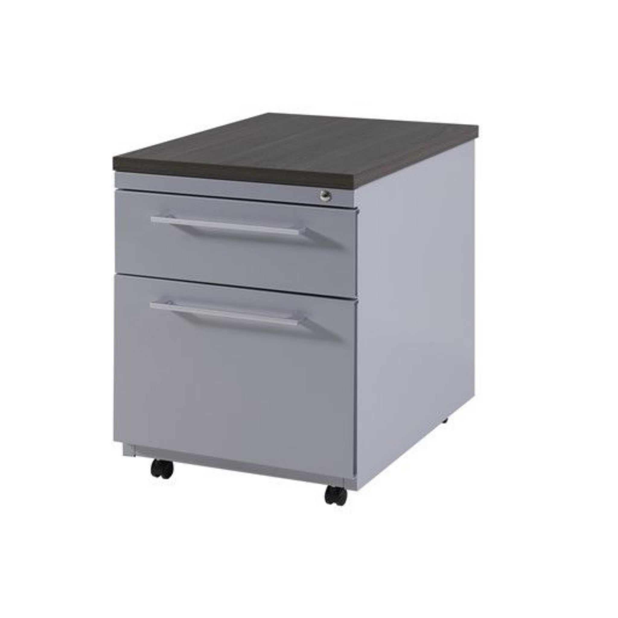 Carre_verrijdbaar_ladeblok03_1lade_1hangmap_aluminium
