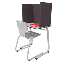 Concentratiescherm antraciet voor op een leerling tafel.