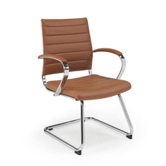 Design vergaderstoel slede bruin