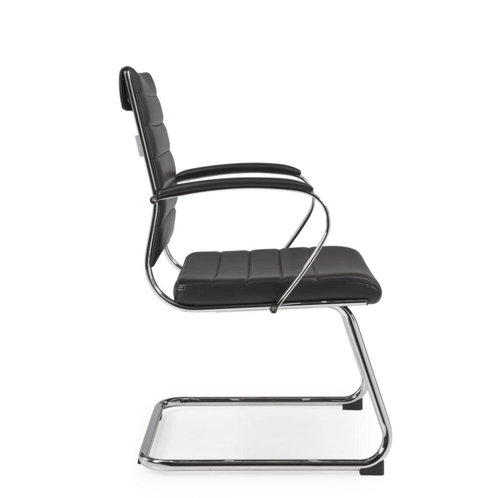 Design vergaderstoel slede zwart