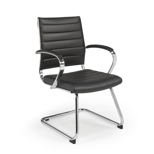 Design vergaderstoel slede zwart