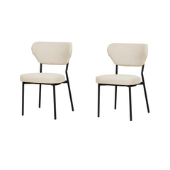 Duko Stapelstoel Set van 2 Stuks Beige