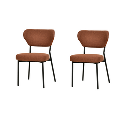 Duko Stapelstoel Set van 2 Stuks Bruin