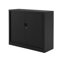 Economy roldeurkast 100 hoog x 120 breed zwart