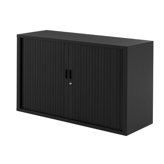 Economy roldeurkast 72 hoog x 120 breed zwart