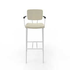 Barkruk met armleuningen gestoffeerd