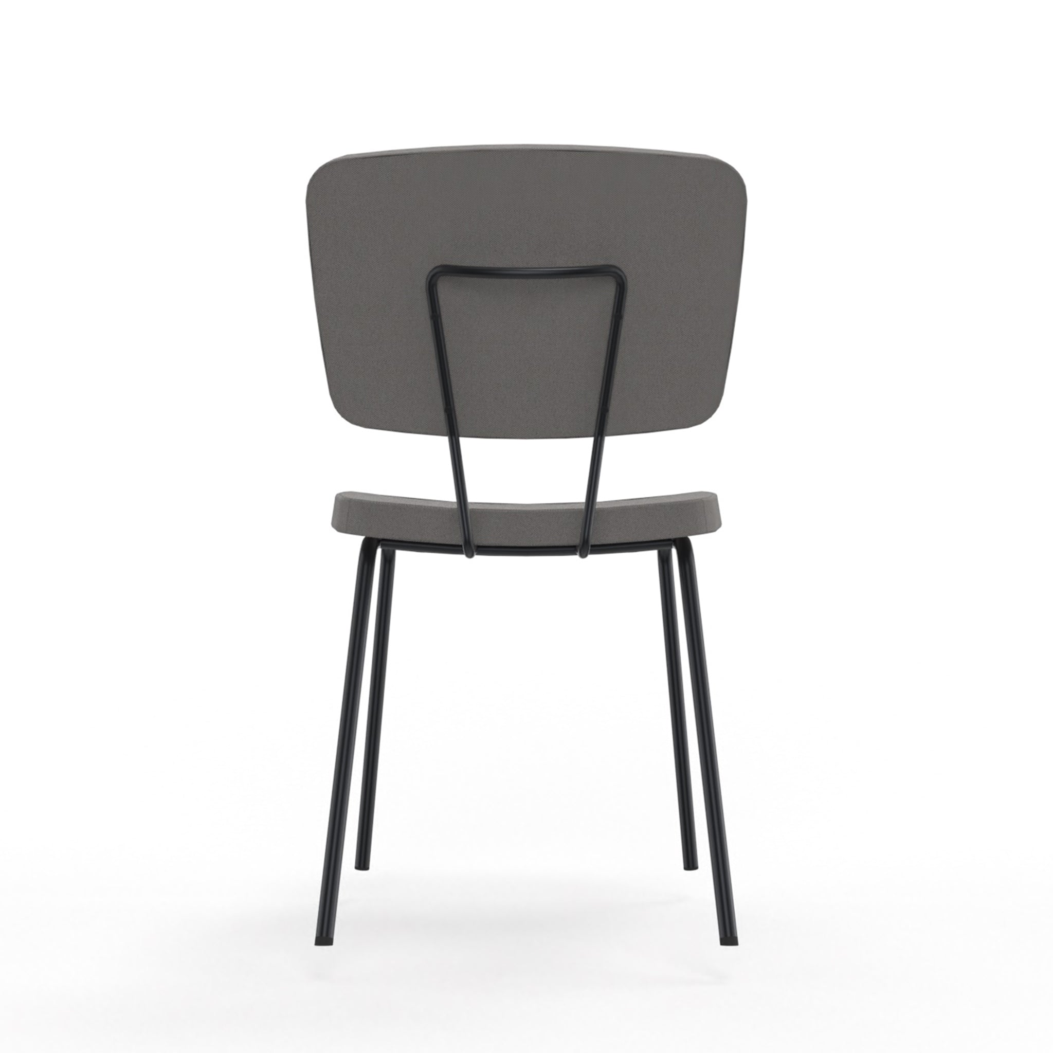 Kantinestoel, bezoekersstoel, vergaderstoel gestoffeerd achteraanzicht