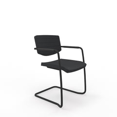 Kantinestoel vergaderstoel Alfa lage rugleuning slede Huislijn