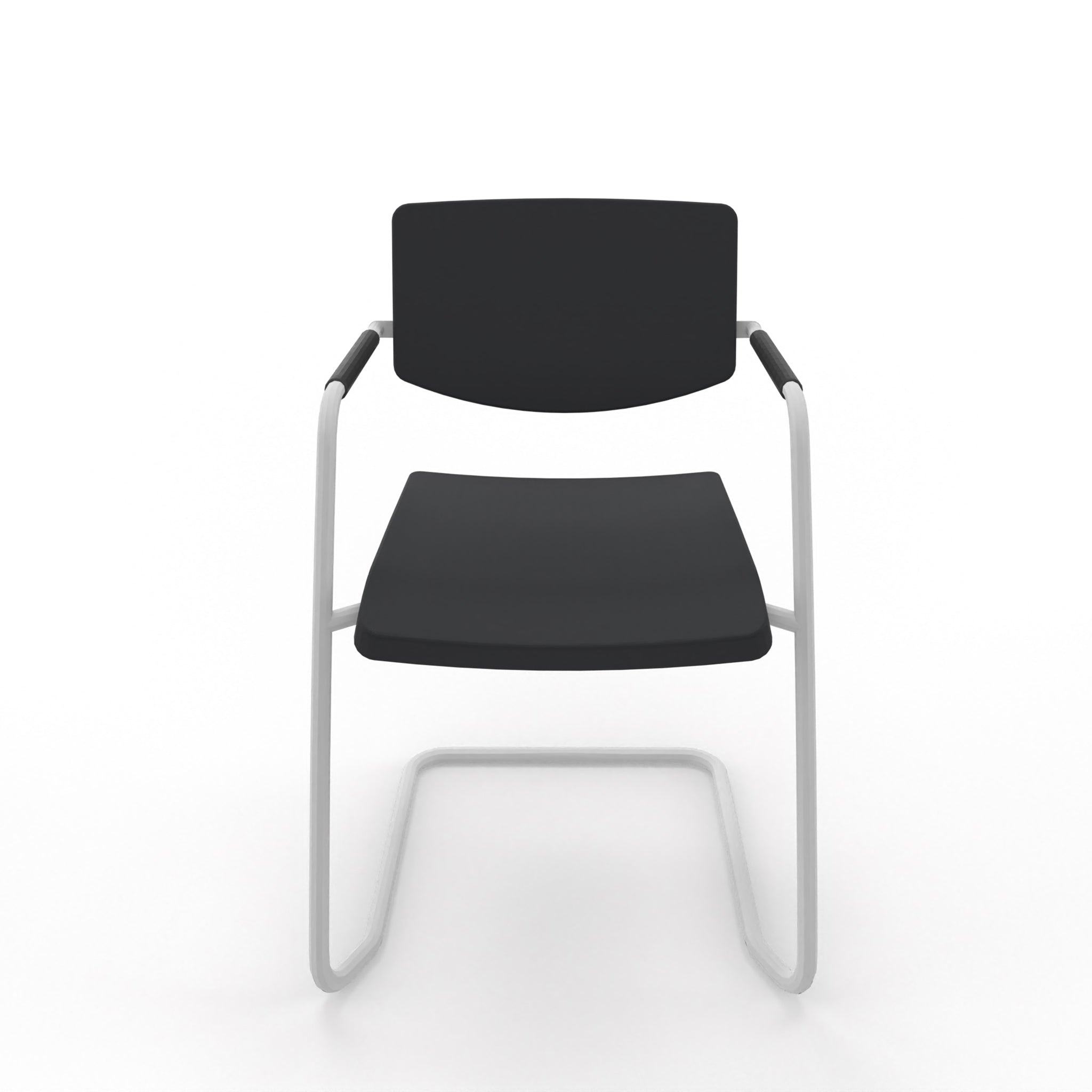 Kantinestoel vergaderstoel Alfa lage rugleuning slede Huislijn