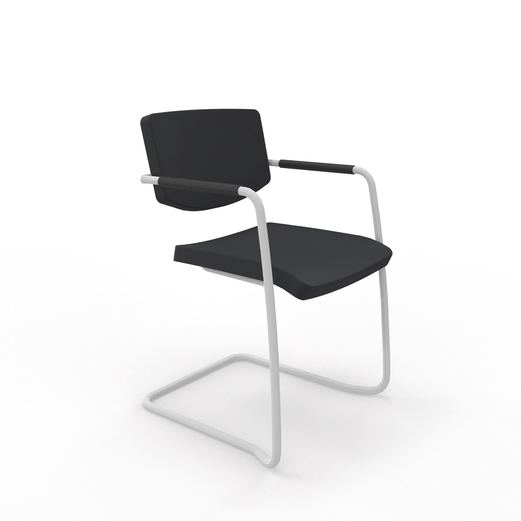 Kantinestoel vergaderstoel Alfa lage rugleuning slede Huislijn