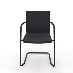 Kantinestoel vergaderstoel Alfa Hoge rugleuning slede Huislijn