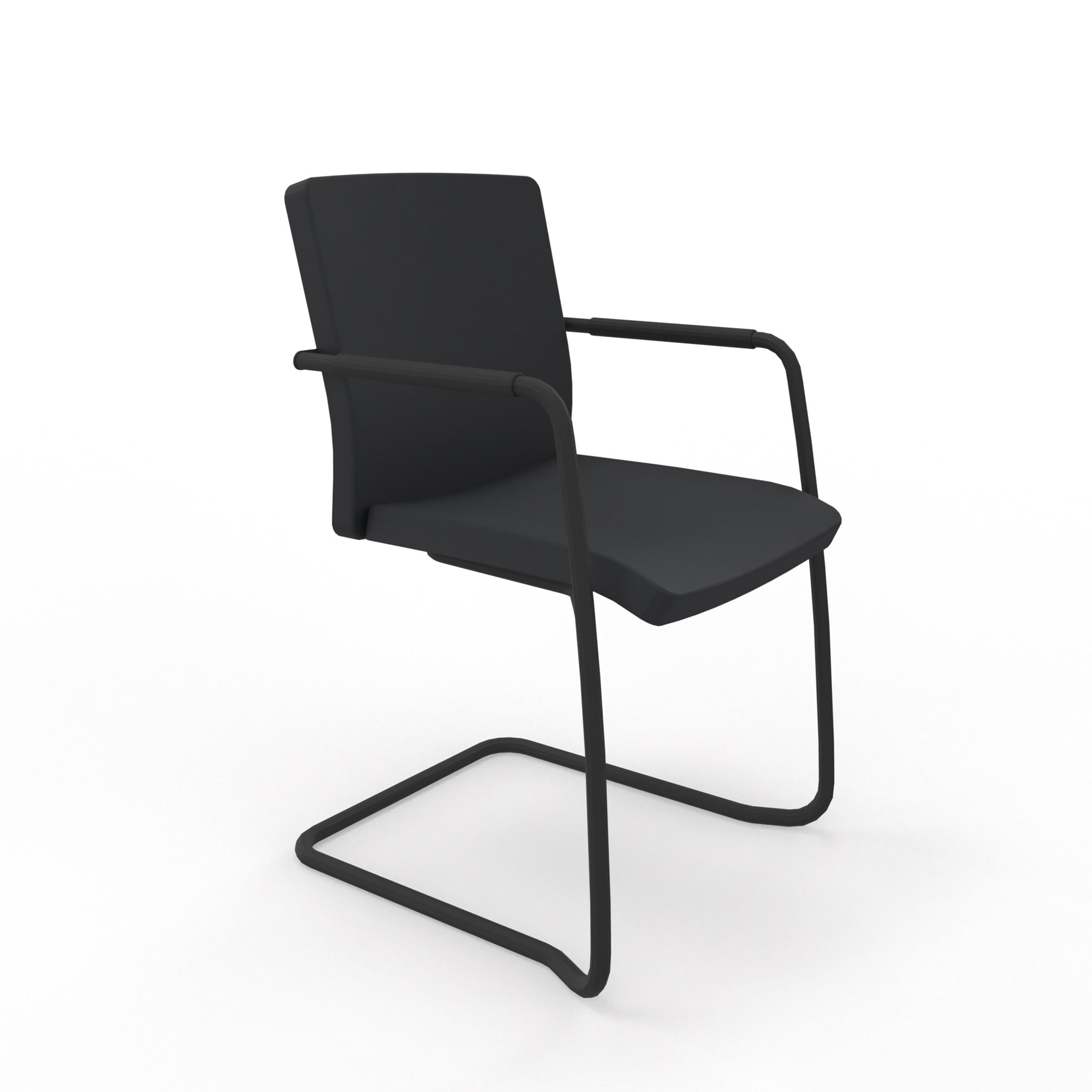 Kantinestoel vergaderstoel Alfa Hoge rugleuning slede Huislijn