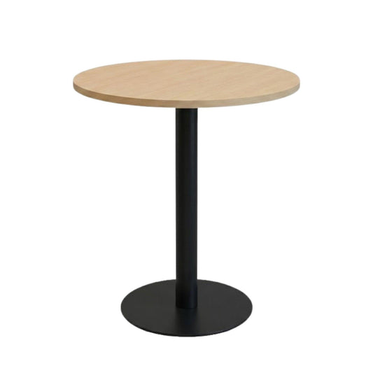 Hoge kolom vergader-/kantinetafel rond.