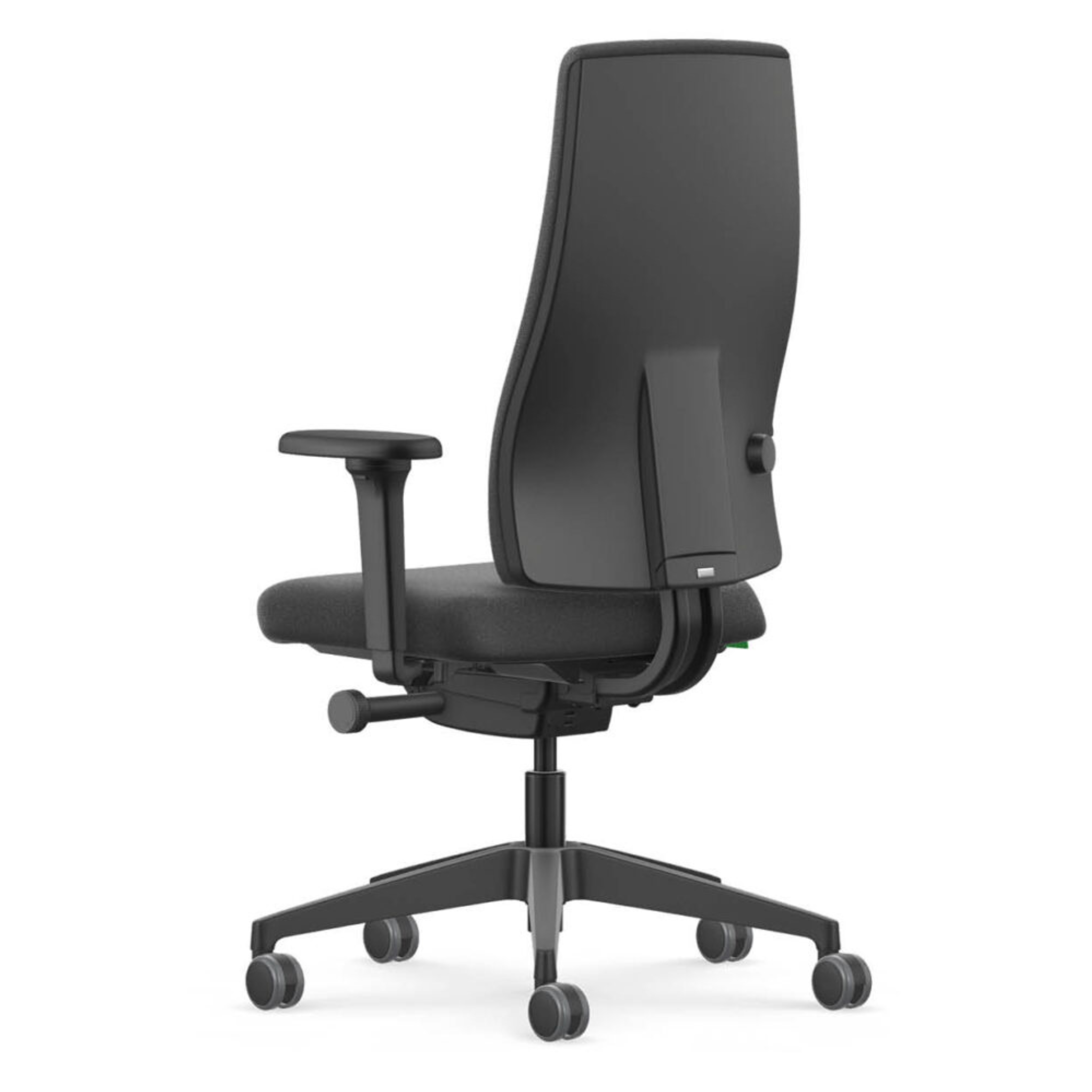 LX011 Se7en bureaustoel Interstuhl Goal Smart Lucia stoffering schuin zijaanzicht