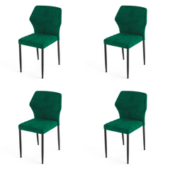 Louis Stoelen Fluweel 4 stuks Groen