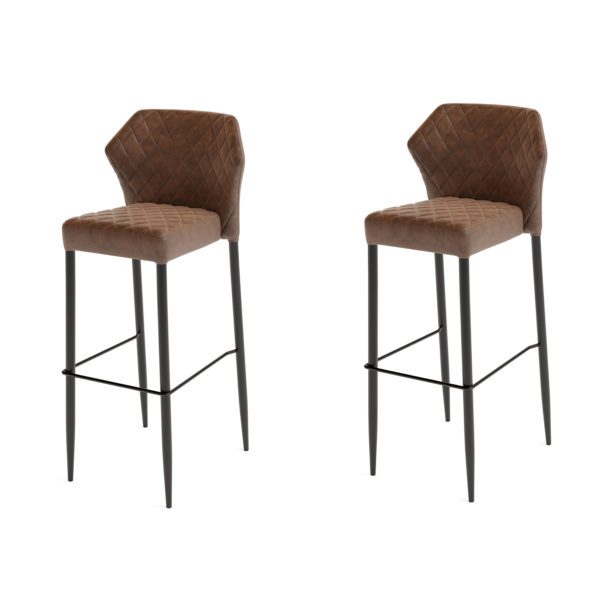 Louis Barkrukken set van 2 stuks Cognac