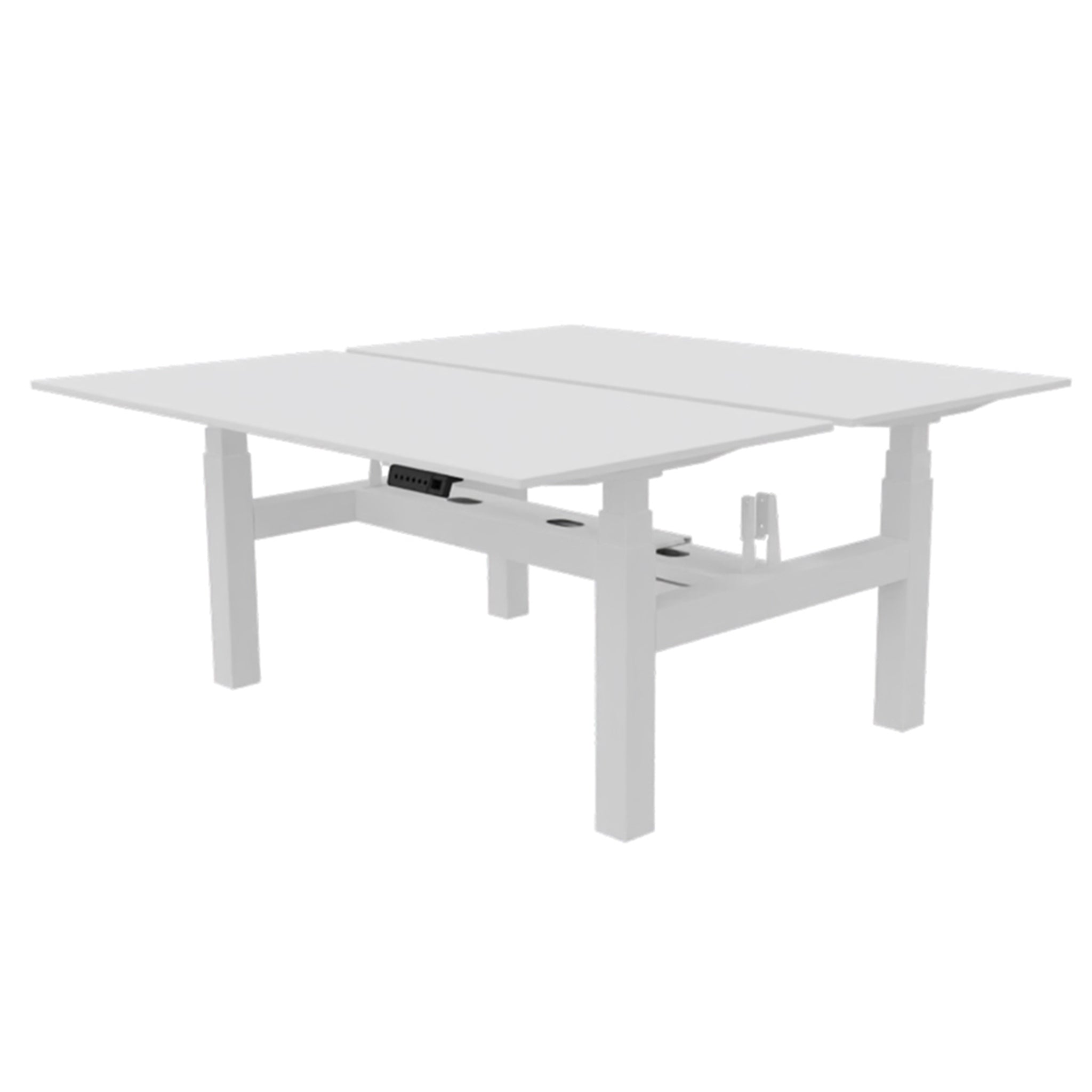 N-Bench NPR zit-sta bureau duo werkplek wit inclusief tafelbladen