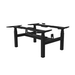 N-Bench NPR zit-sta onderstel duo werkplek zwart zonder tafelblad