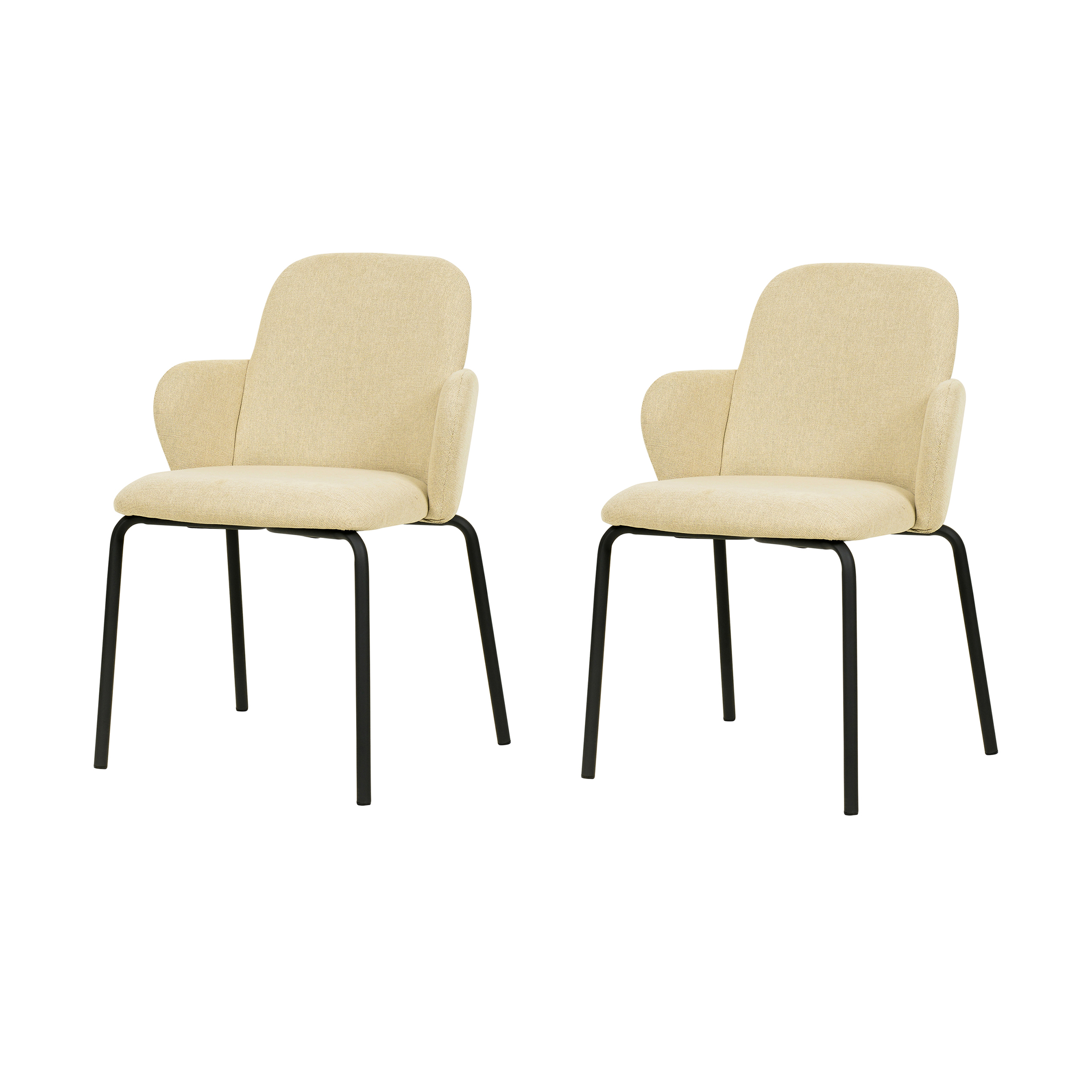 Paddy Stapelstoel Set van 2 Stuks Beige