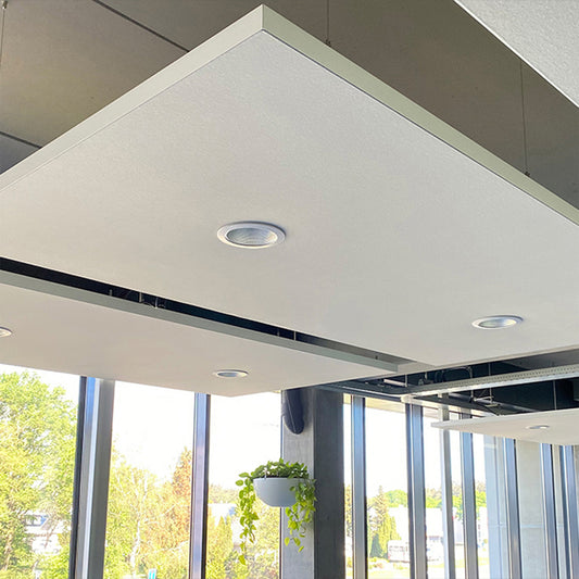 Akoestische plafondpaneel inclusief verlichting