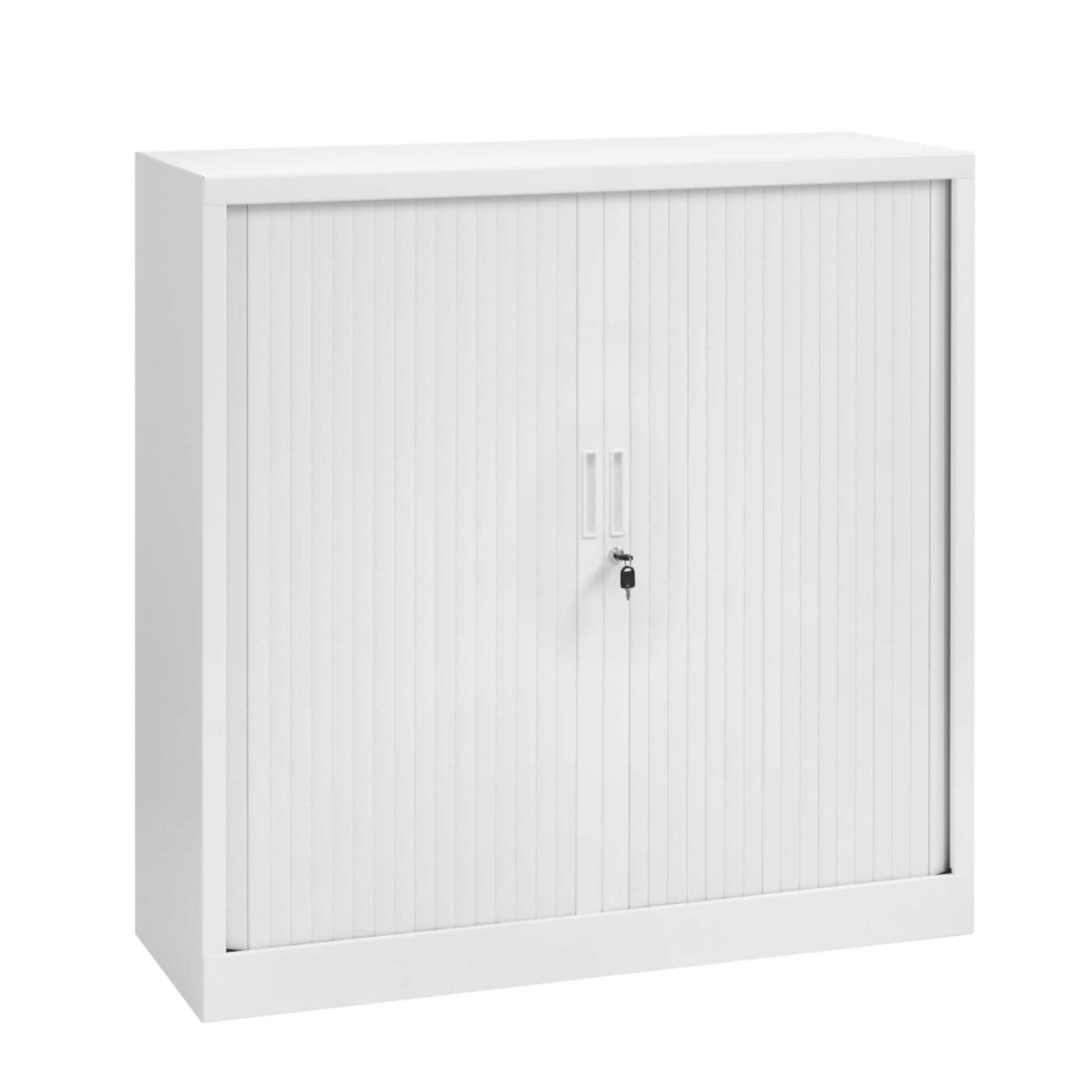 Roldeurkast 118 hg. x 120 br. + 2 legborden Orange office Roldeurkasten Select Kantoormeubelen.