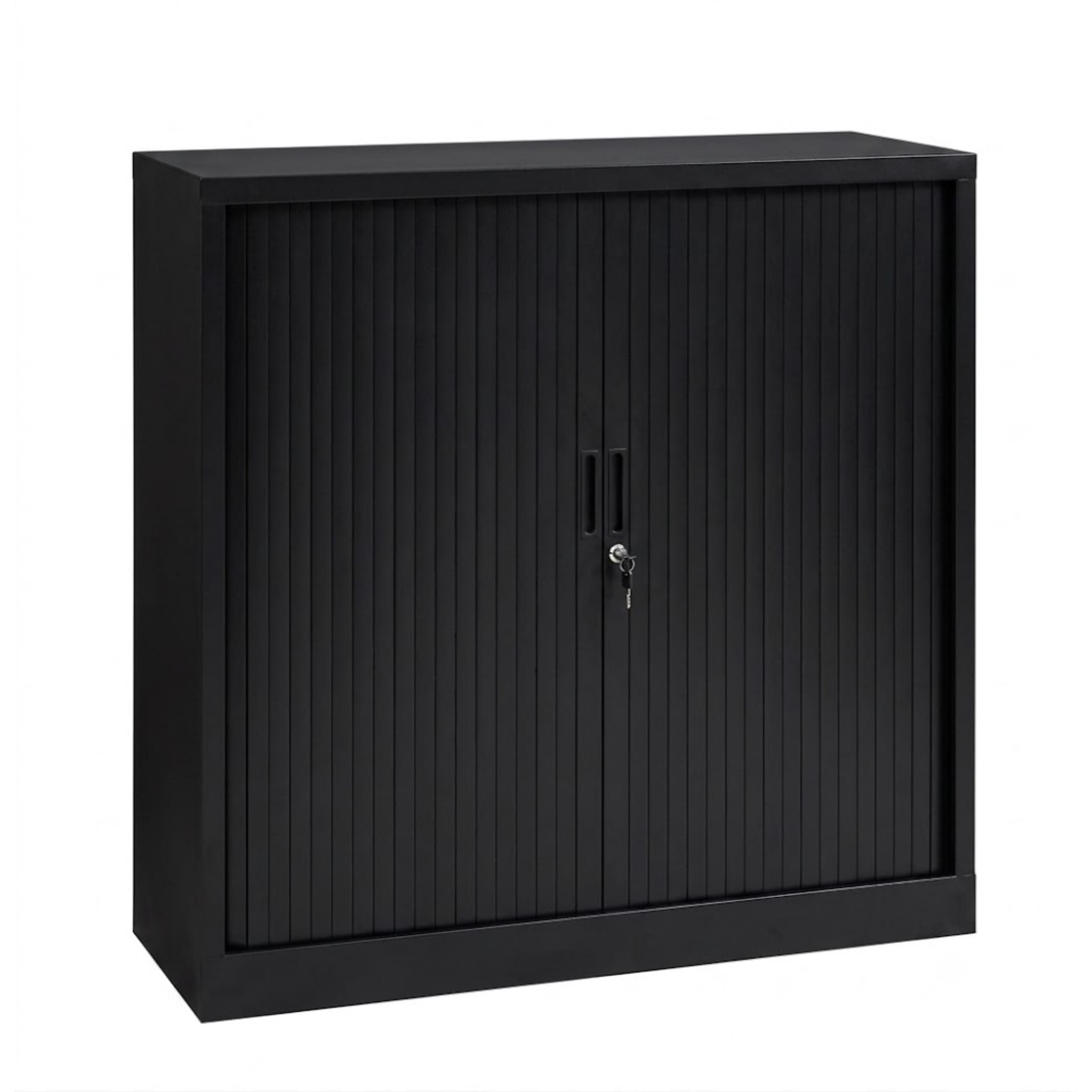 Roldeurkast 118 hg. x 120 br. + 2 legborden Orange office Roldeurkasten Select Kantoormeubelen.