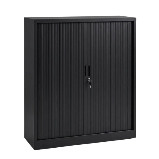 Roldeurkast 135 hg. x 120 br. + 2 legborden Orange office Roldeurkasten Select Kantoormeubelen.