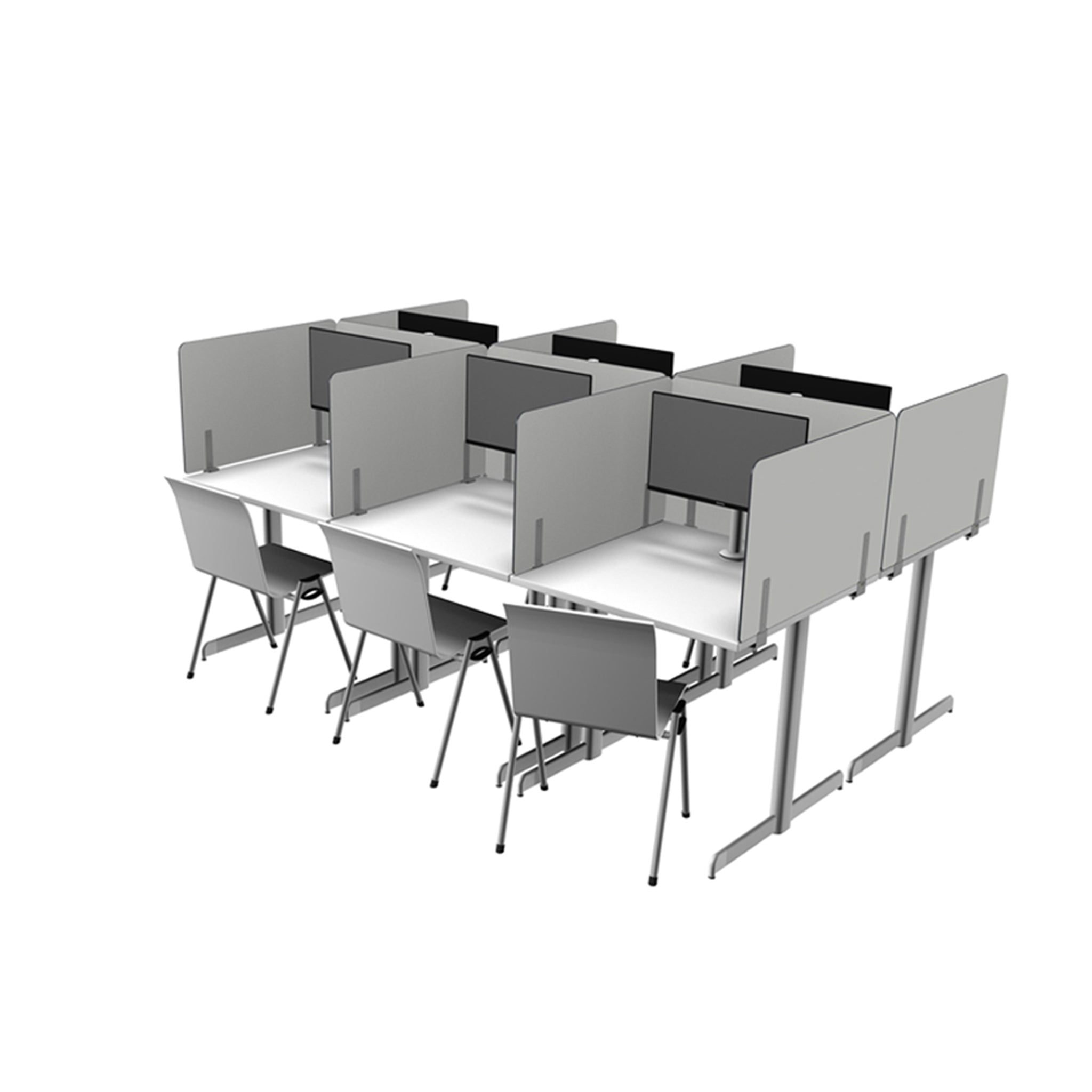 Static anti spiekscherm examenlokaal toetsen school Nyink