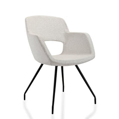 Vergaderstoel cloud 4-poots creme wit voorkant