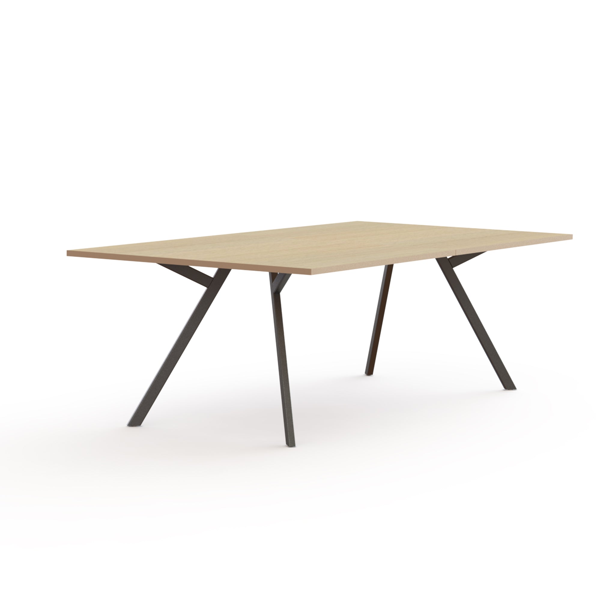 Vergadertafel recht Huislijn Bridge 75cm zwart