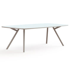 Vergadertafel tonvormig Huislijn Brug 75cm hoog wit