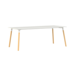 Vergadertafel Corner Recht Met Hout