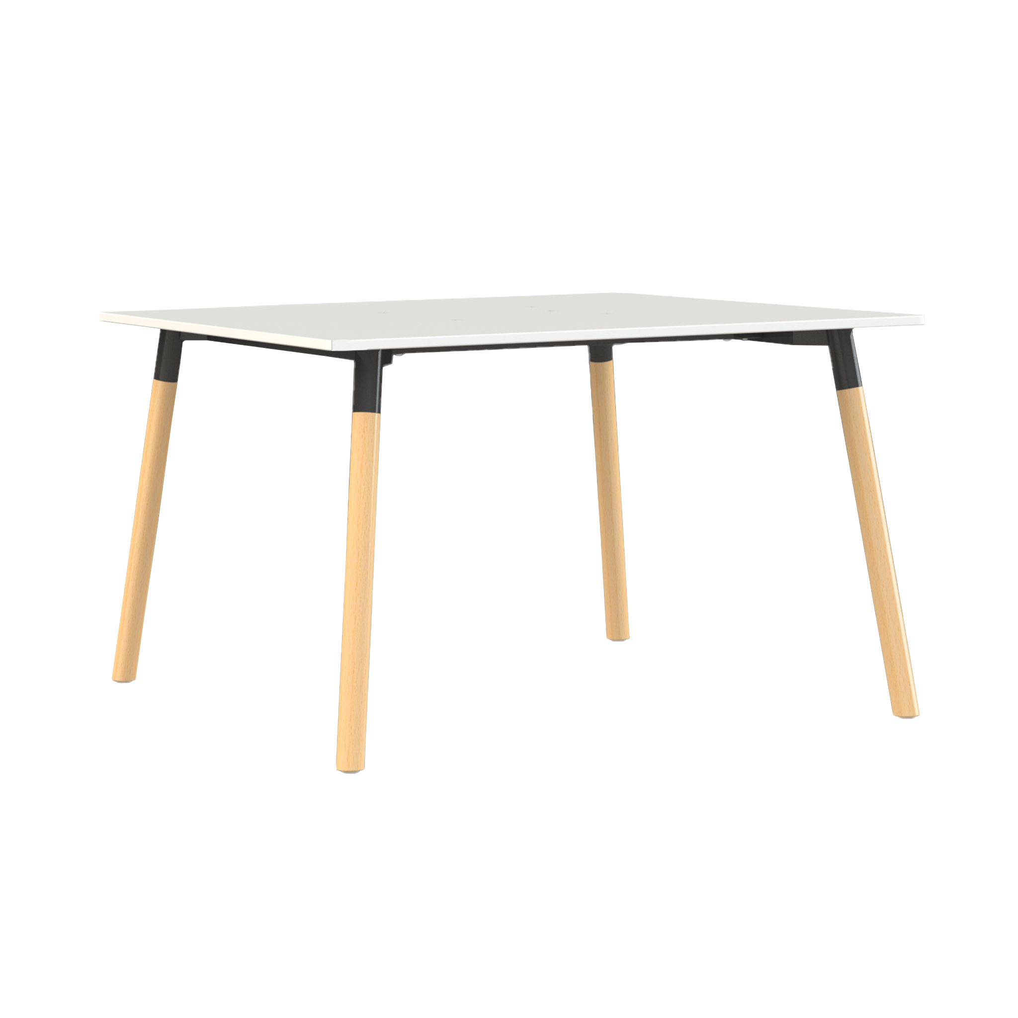 Vergadertafel Hoek Vierkant Hout Zwart