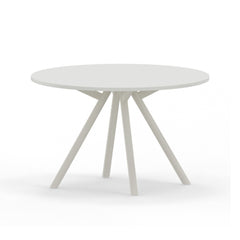 Vergadertafel Rond Wit met Wit tafelblad