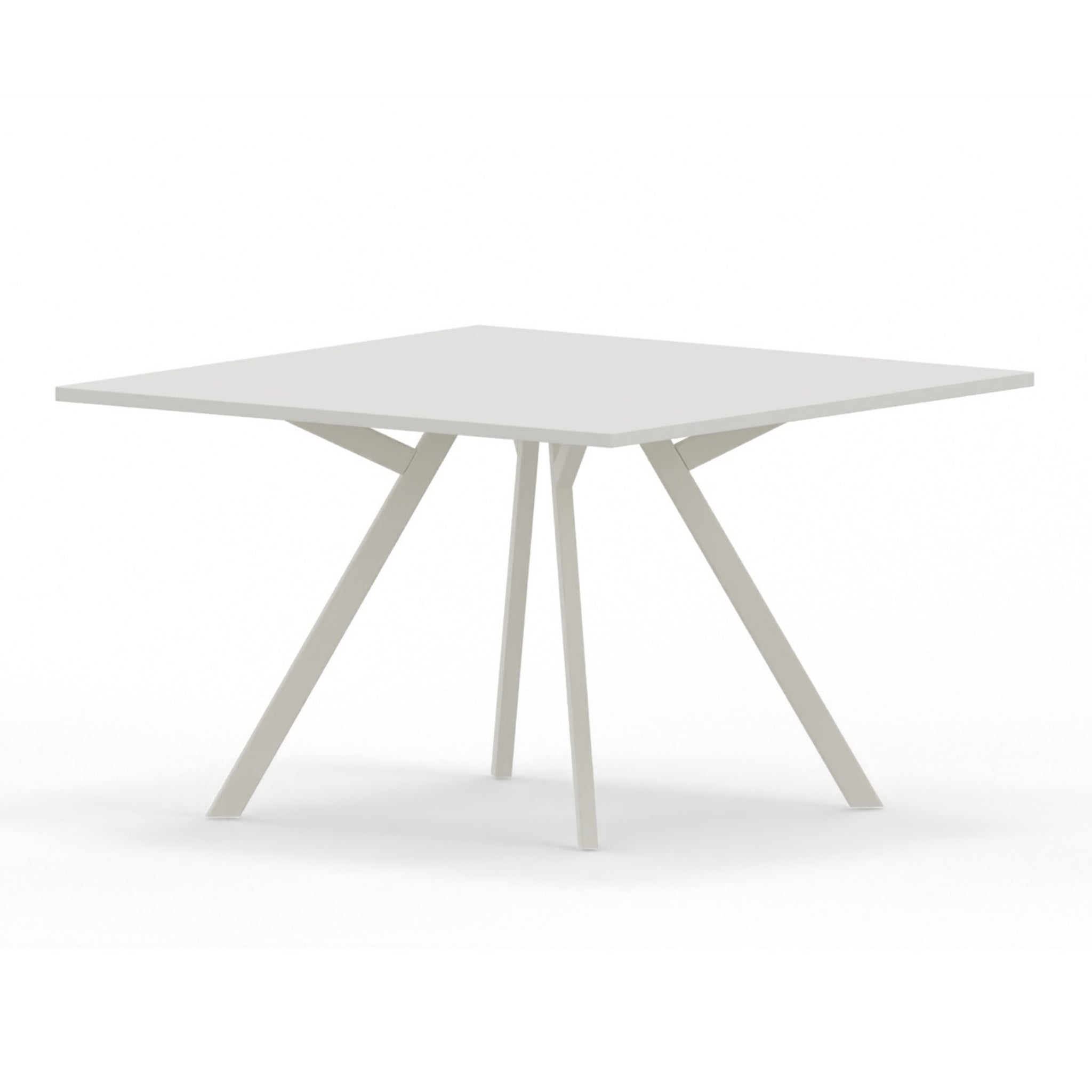 Vergadertafel vierkant wit met wit blad