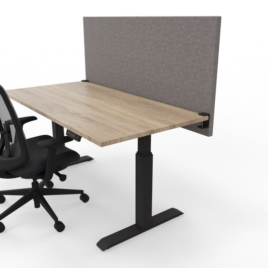 Voorzetwand voor aan het bureau in het lichtgrijs (tallow)