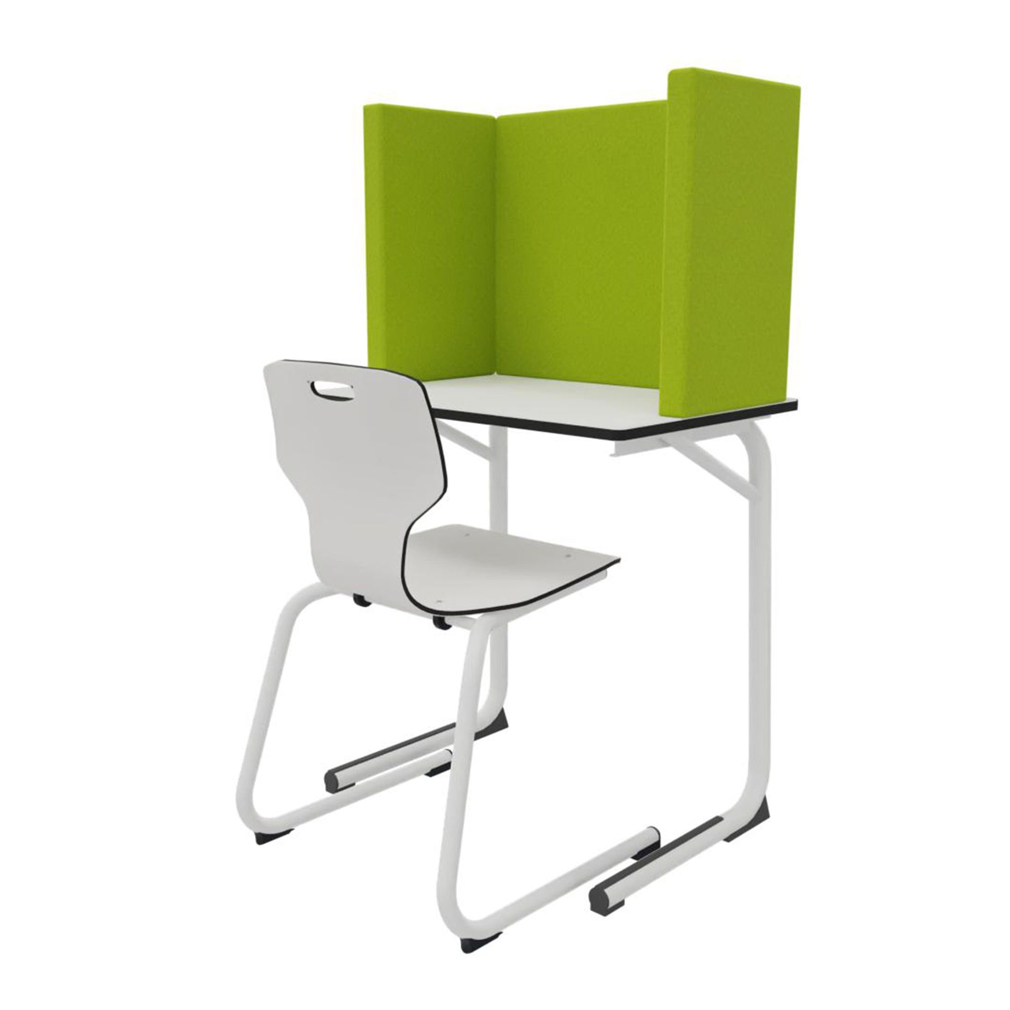 Concentratiescherm groen voor op een leerling tafel.