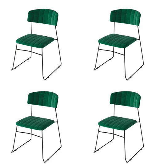 stoel mundo groen 4 stuks