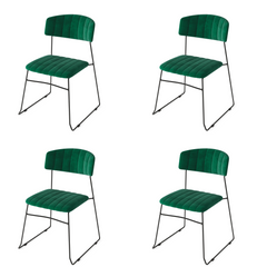 stoel mundo groen 4 stuks